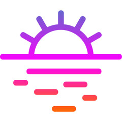 Sticker - Sunrise Landscape Icon