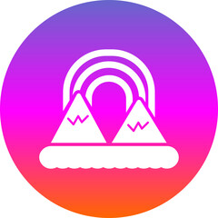 Sticker - Rainbow Landscape Icon