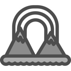 Sticker - Rainbow Landscape Icon