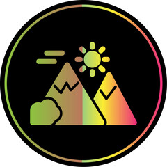 Sticker - Mountains Landscape Icon