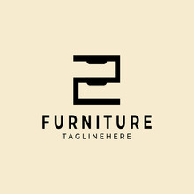 Drawer Logo Vector Furniture Interior Illustration Design