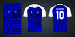 blue football jersey sport design template
