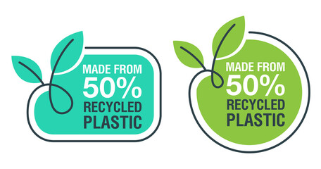 made from recycled plastic badge