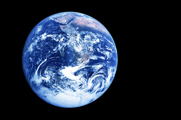 Wall Mural - planet earth, on a dark background. elements of this image furnished by nasa