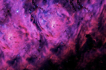 Wall Mural - Beautiful purple space nebula. Elements of this image furnished by NASA