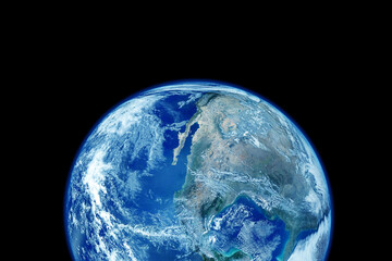 Wall Mural - planet earth, on a dark background. elements of this image furnished by nasa