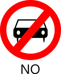 Poster - No parking sign vector