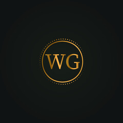 WG 2 letter design for logo and icon.WG monogram logo.vector illustration.