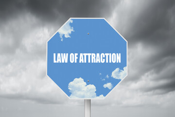 Wall Mural - Law of attraction sign for manifesting the life of our dreams.