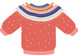 Retro Knitted Sweater Christmas Illustration in Scandinavian Style