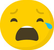 Crying Emoticon / Emoji Character Illustration