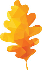 Wall Mural - golden triangular oak leaf illustration