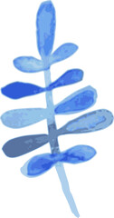 Wall Mural - Watercolor Green Fern Leaf Illustration