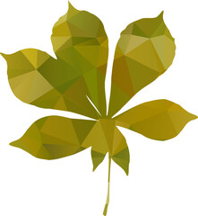 Wall Mural - Green Triangular Chestnut Leaf Illustration