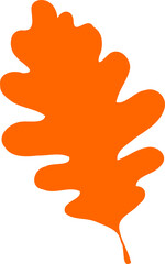 Wall Mural - Orange Oak Leaf Illustration