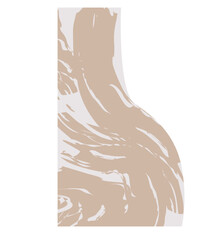 Modern abstract shape with stone texture element