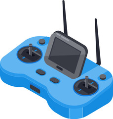 Wall Mural - drone control panel with smartphone