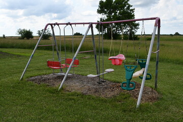 Wall Mural - Swing Set in a Yard