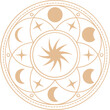© Tartila - Sun symbol with moon phases