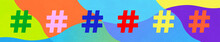 Colorful Hashtag Social Media Banner