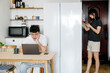 © ZQZ Studio/Stocksy - Young couple at home