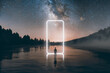 © Marcos Osorio/Stocksy - Silhouette of a man about to go through a luminous door