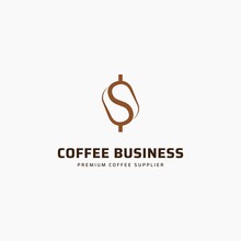 Coffee Bean And Dollar Logo
