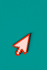 a pixellated arrow cursor