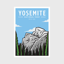 Yosemite National Park Poster Vector Illustration Design