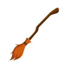 Witch Broom Stick Vector Illustration	
