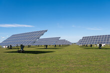 Photovoltaic Solar Panels Fill A Field