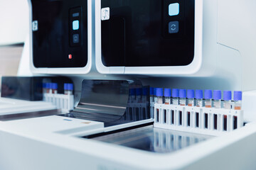 Wall Mural - medical robot machine for biochemical automatic testing blood laboratories