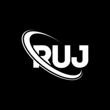 RUJ Logo. RUJ Letter. RUJ Letter Logo Design. Initials RUJ Logo Linked With Circle And Uppercase Monogram Logo. RUJ Typography For Technology, Business And Real Estate Brand.