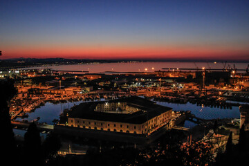 Canvas Print - Tramonto al porto