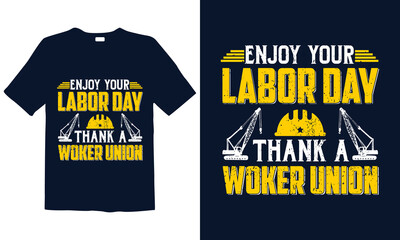 Wall Mural - Labor Day T-shirt Design. Best for fashion graphics, t-shirt prints, posters, stickers, decor elements, t-shirts, labor day lovers, and prints.