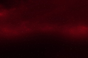 Dark red galaxy space background.  Night sky with stars.  Glowing stars in the night. 