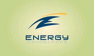 Wall Mural - letter e abstract concept design energy logo