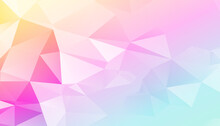 Abstract Low Poly Pastel Colors Triangles Background
