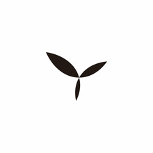 Three Leaves Letter Y Geometric Symbol Simple Logo Vector