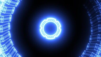 Poster - 3d animation of Futuristic Circle Interface