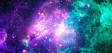 Star Particle Motion On Black Background, Starlight Nebula In Galaxy At Universe Space Background. The Elements Of This Image Furnished By NASA.