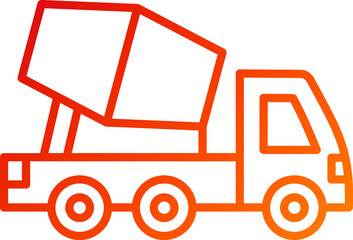 Sticker - Conscrete Mixer Truck Icon Style