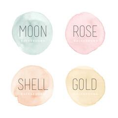 Poster - Watercolor circles for design