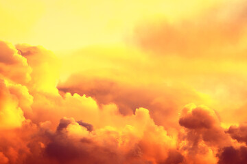 Wall Mural - sunset background cumulus clouds abstract