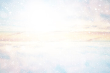 Wall Mural - sunrise sky watercolor gradient colors, beautiful abstract nature wallpaper