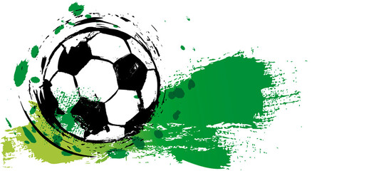 soccer, football, illustration with paint strokes and splashes, grungy mockup, great soccer event