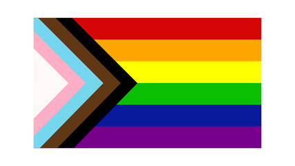 New LGBTQ Rights Pride Flag. Progressive pride flag.