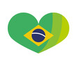 brazil flag heart