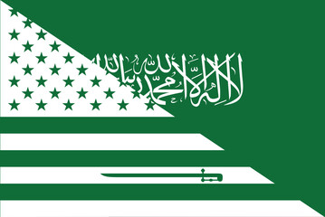 Wall Mural - USA Saudi Arabia friendship national flag cooperation diplomacy country emblem