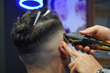 shaving and equipment at the barbershop